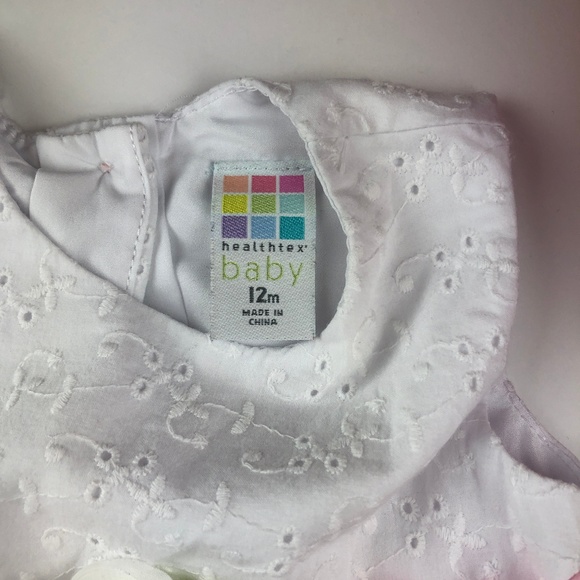 Pink/White 12 Month Dress w/ Pink Cardigan - Picture 3 of 6